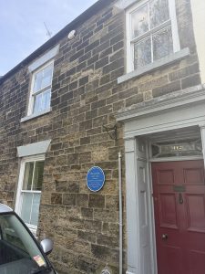 142 Gilesgate, showing Plaque