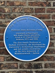 Plaque to Professor Dame Rosemary Cramp at 12 Church Street