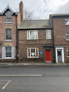 12 Church Street, Durham City, showing plaque