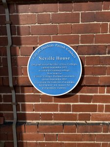 Plaque at Neville House