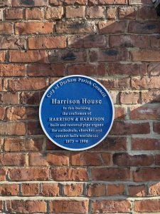 Plaque: Harrison & Harrison